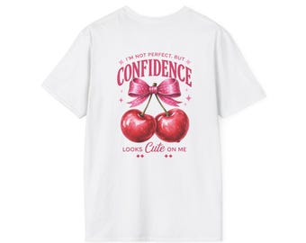 Confidence Cherry Graphic T-Shirt | Retro Cherry Illustration