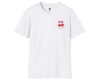 Good Vibes Only cherries graphic T-Shirt | pink bow summer tee