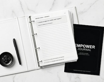 Empower Journal Printable, 150 Lined Pages, Daily Motivational Quotes (PDF)