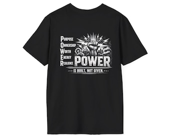 POWER graphic tee | Motivational Fist Design, Acronym Inspiration