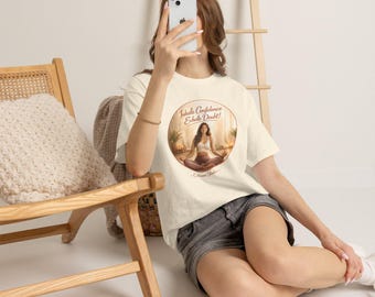 Women's Cotton Yoga Tee: Mindfulness, Pilates, Self Love Apparel (Colonna Studio)