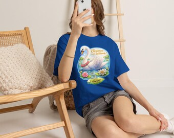 Swan Graphic Tee: Elegance is an Attitude! (100% Cotton)