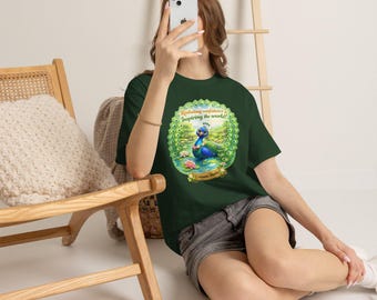 Peacock Confidence Tee: Radiating Confidence & Inspiring the World! (Colonna Studio)