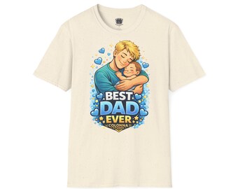 Dad Ever Graphic Tee: Father Child Hugging, Colonna Studio Design