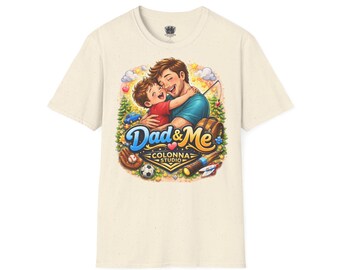 Dad and Me T-Shirt: Father Son Hug, Family Love Graphic Tee