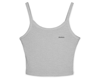 Canotta minimalista con micro logo / canotta da donna con spalline sottili