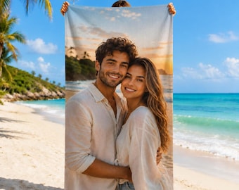 Toalla de playa con foto personalizada: Regalo con foto personalizada