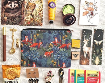 Woodland Whimsy Gift Box : jewellery, beauty products, stationery & more. Nature, forest, flora, fauna, animals. Available in three sizes.