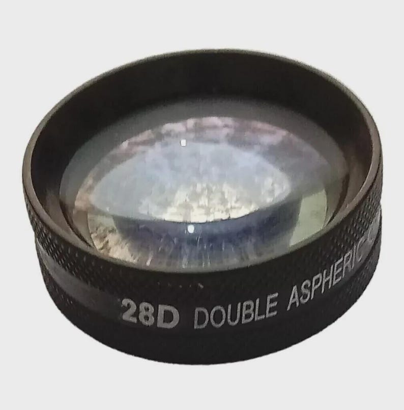 28D Ophthalmic Lens | Double Aspheric Diopter Lens for Retinal & Fundus Exams | Slit Lamp Compatible image 4