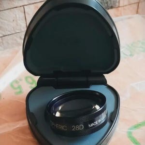 28D Ophthalmic Lens | Double Aspheric Diopter Lens for Retinal & Fundus Exams | Slit Lamp Compatible image 1