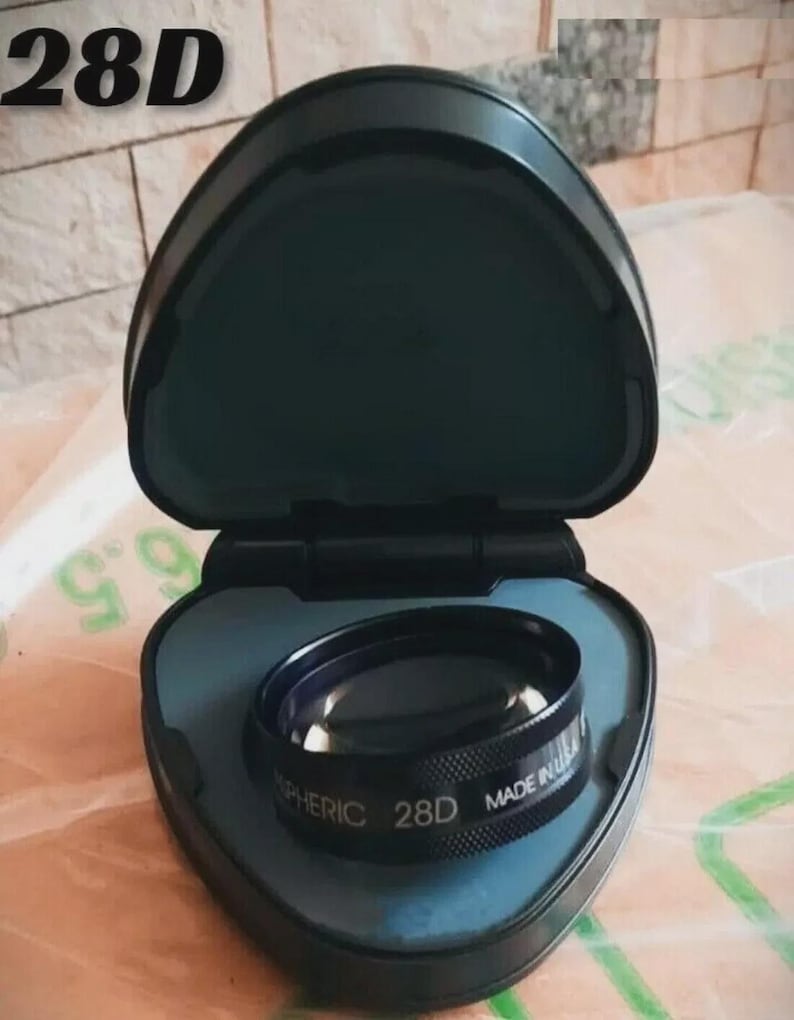28D Ophthalmic Lens | Double Aspheric Diopter Lens for Retinal & Fundus Exams | Slit Lamp Compatible image 1