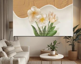 Housse anti-poussière pour téléviseur 3D, décoration scandinave pour écran LCD à suspendre, housse en tissu doux lavable