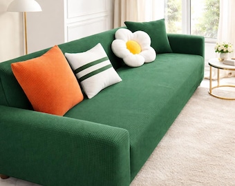 Stretchig Jacquard Sofföverdrag Elastiskt Överdrag L-Formad Soffskydd 1-4 Sits Halkfri