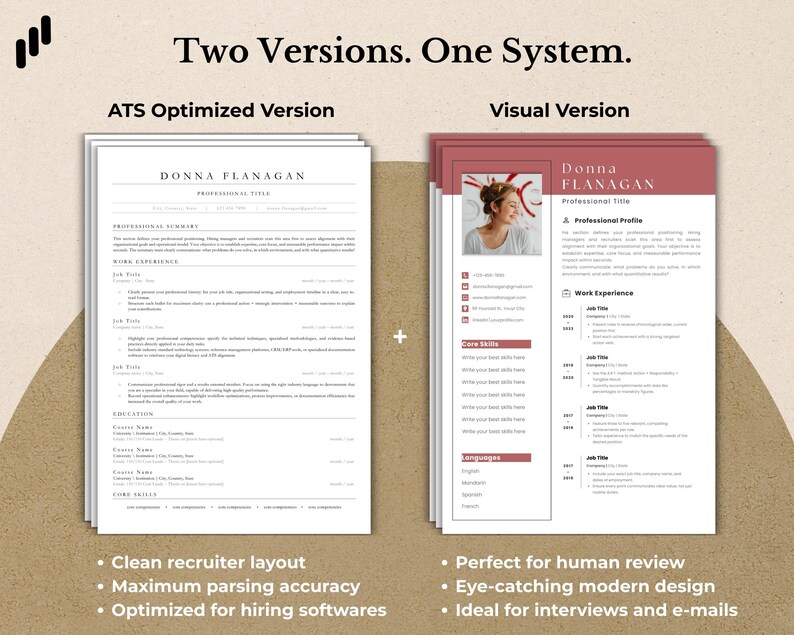 2026 ATS Nurse Resume Template Bundle | RN Nursing CV + Cover Letter ...