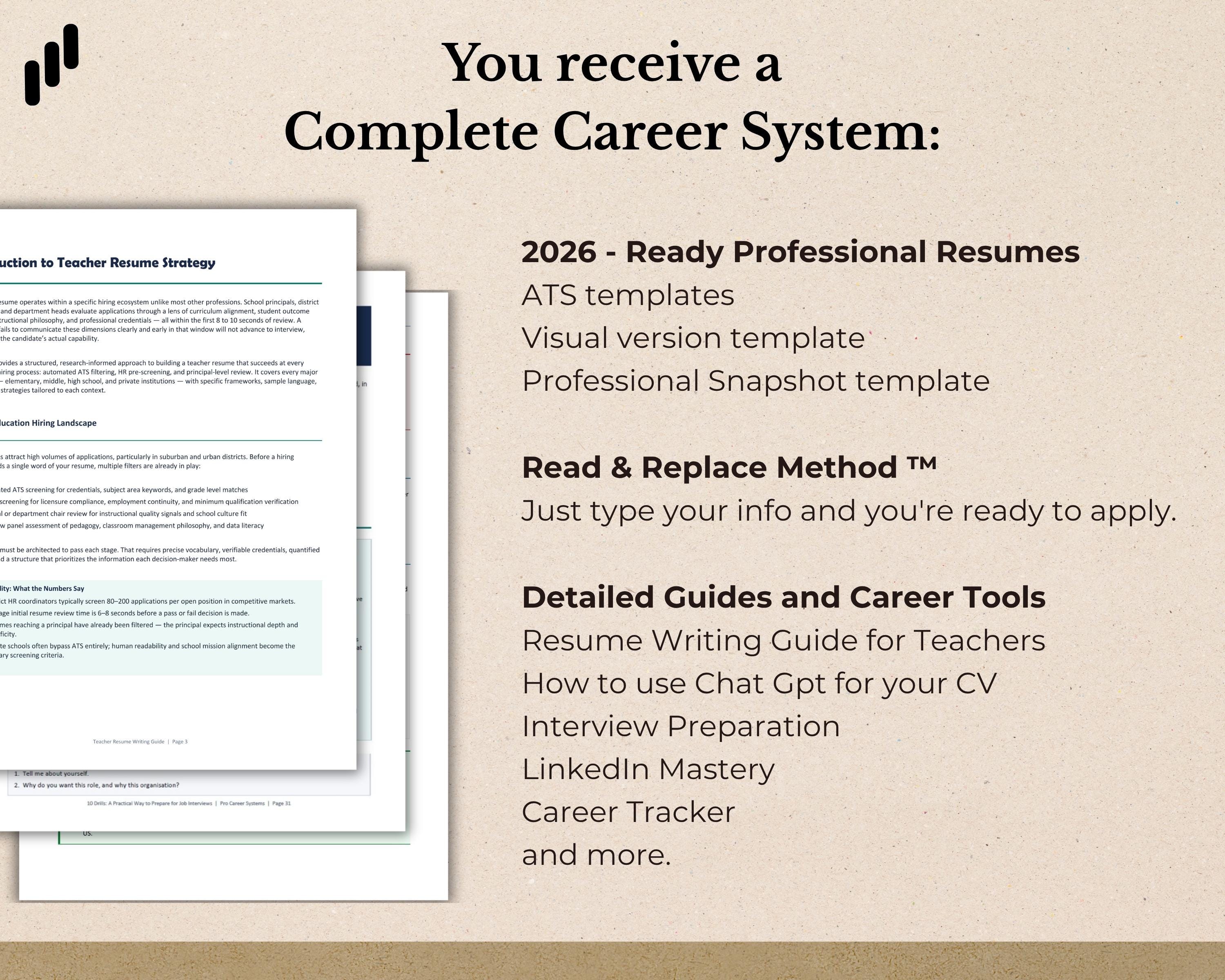 2026 ATS Teacher Resume Template Bundle | Teaching CV + Cover Letter ...