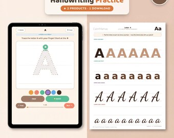 Handwriting Practice for Kids | Interactive Tracing Game + Printable Worksheets | Letters & Numbers | Ages 4–6