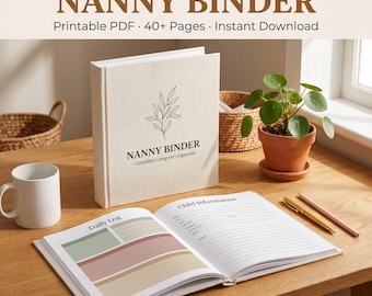 Nanny Sammelmappe Printable | Info Organizer für Pflegekräfte (PDF Download)