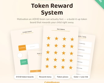 ADHD Token Belohnungssystem, Verhaltenstabelle, Visuelle Unterstützung (digitaler Download)