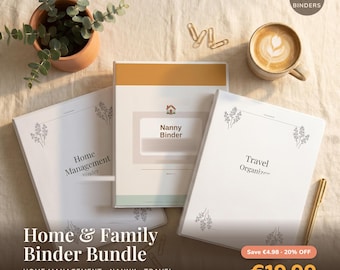 Familienleben-Organisator-Bundle | Haus- und Familienmappen (Druckbare PDF)