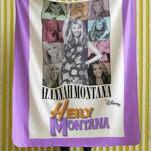 Coperta personalizzata con nome di Hannah Montana, regalo di compleanno per ragazze, coperta personalizzata per fan Disney immagine 1