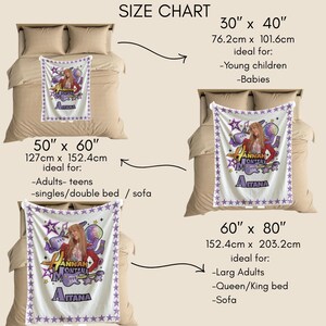 Coperta personalizzata con nome di Hannah Montana, regalo di compleanno per ragazze, coperta personalizzata per fan Disney immagine 8