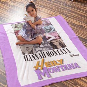 Coperta personalizzata con nome di Hannah Montana, regalo di compleanno per ragazze, coperta personalizzata per fan Disney immagine 4