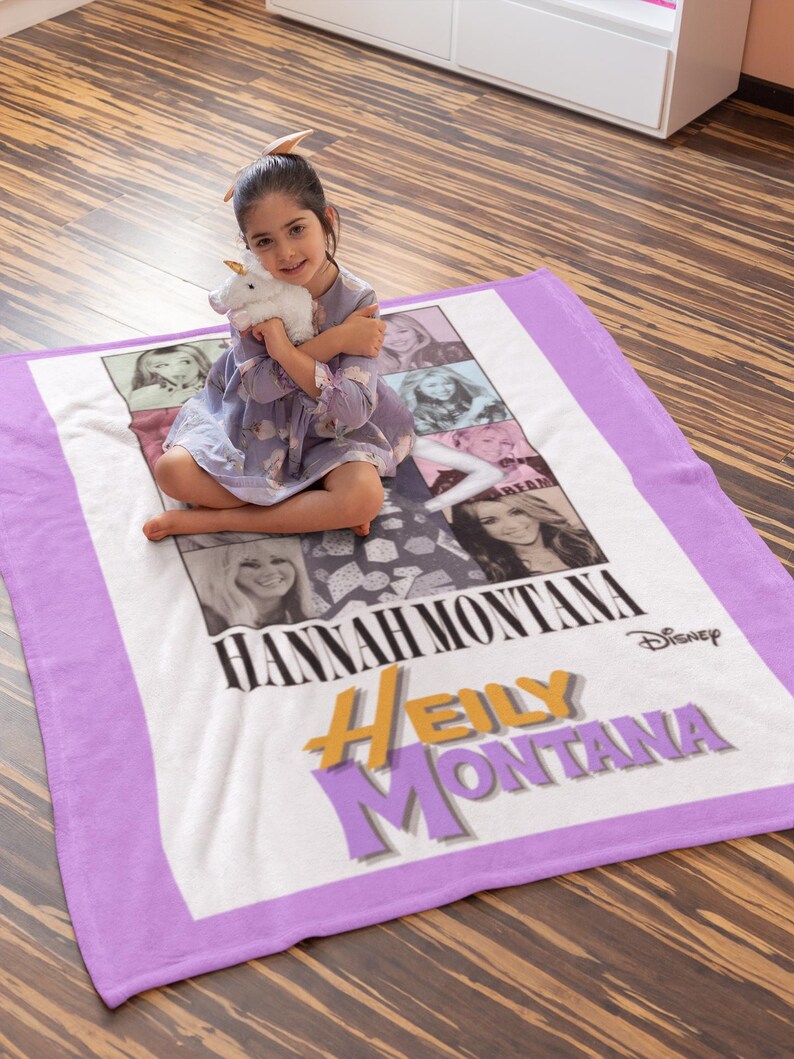 Coperta personalizzata con nome di Hannah Montana, regalo di compleanno per ragazze, coperta personalizzata per fan Disney immagine 4