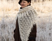 Crochet Shawl, Handmade Triangle Shawl, Crochet Wrap Shawl, Mothers Day Gift , Triangle Crochet Shawl, Winter Accessory in Gray Color