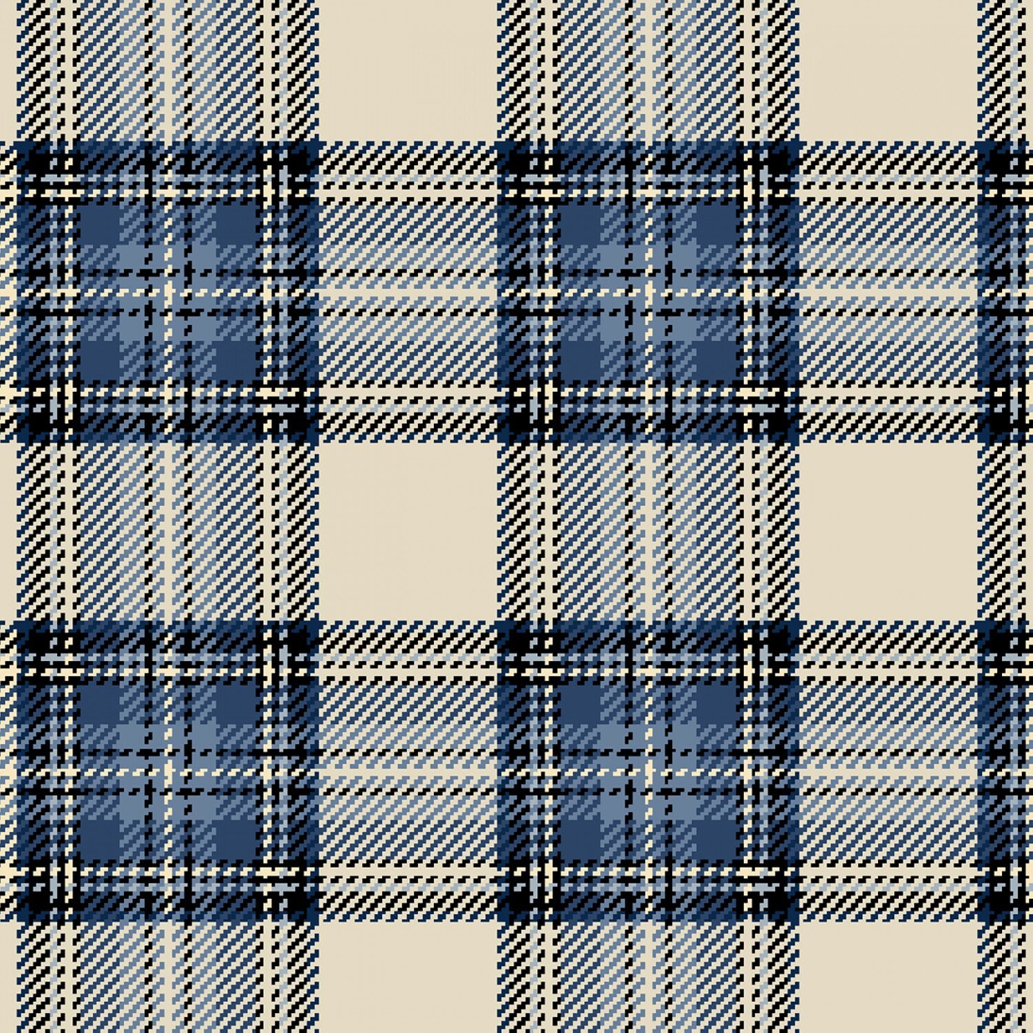 Blue and Cream Plaid Flannel - Etsy