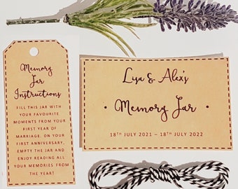 Date night jar label
