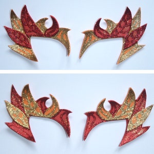 Poison Ivy Inspired Cosplay Costume Eyebrows / Mask Green Glittery 2 Tone FREE UK Delivery image 2