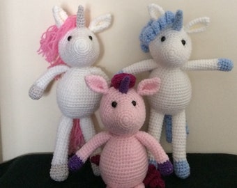 Muñeco Unicornio Ganchillo PDF Patrón Juguete Niños Niño Amigurumi