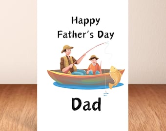 Fishing Fathers Day Card, Happy Fathers Day.