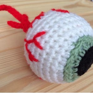 Eyeball Crochet PDF Pattern Toy Halloween Cat toy image 1