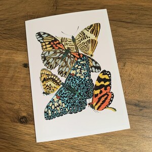 Carte de voeux papillon, papillons vintage, anniversaire, mariage, sympathie, carte d'art.