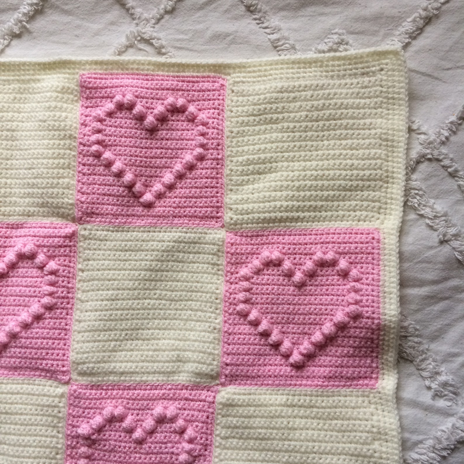 Crochet Baby Blanket Pattern With Optional Squares Etsy
