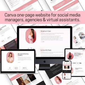 Virtual Assistant Website Banner Set, Editable Web Banners, Canva Slider Banners, Website Kit, Social Agency, Social Media Manager Banners