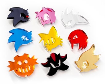 Set complet Sonic the Hedgehog - épingle ou aimant