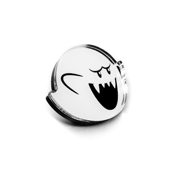 Mario Inspired Boo - Pin or Magnet