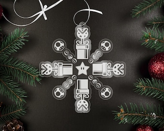 Super Mario Snowflake Ornament