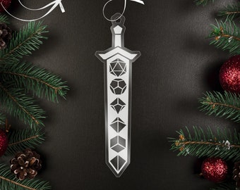 Ornement de style glaçon en forme de glaçon en dés « Dice-icle » D&D