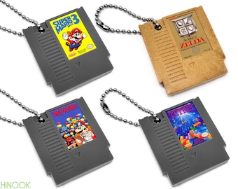 Miniature Nintendo NES Cartridge Keychains