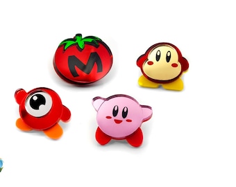 Kirby Character Pins - Laser Cut