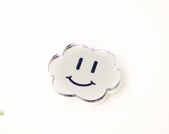 Mario inspirierte Wolke - Pin oder Magnet