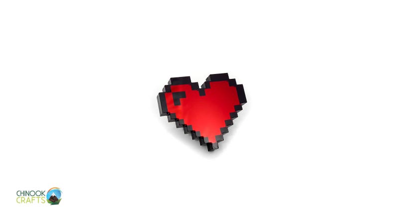 8 Bit Pixel Heart Pin Laser Cut - Etsy Canada