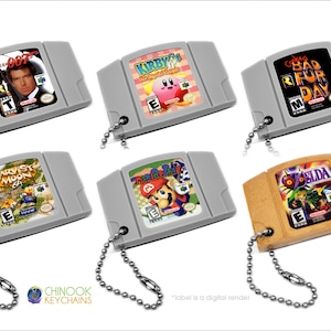 Miniature N64 Cartridge Keychain image 2