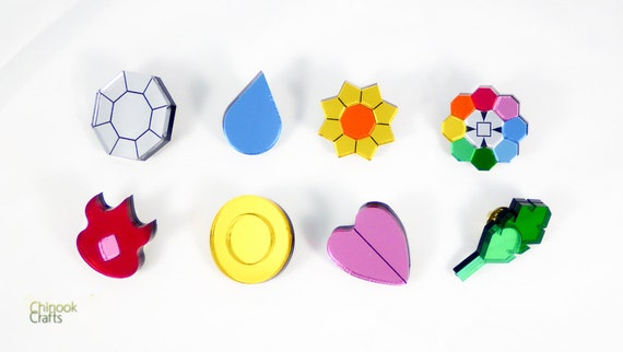 ポケモンジムバッジ - カントー地方 - Etsy 日本