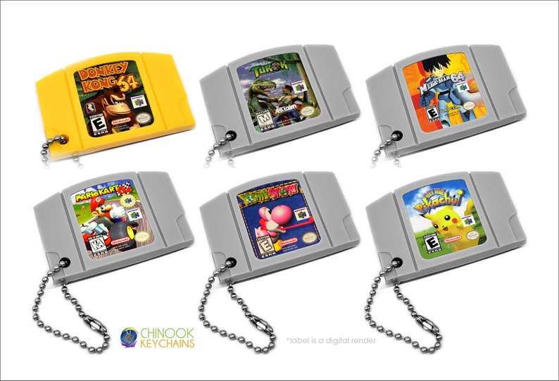 Miniature N64 Cartridge Keychain image 3