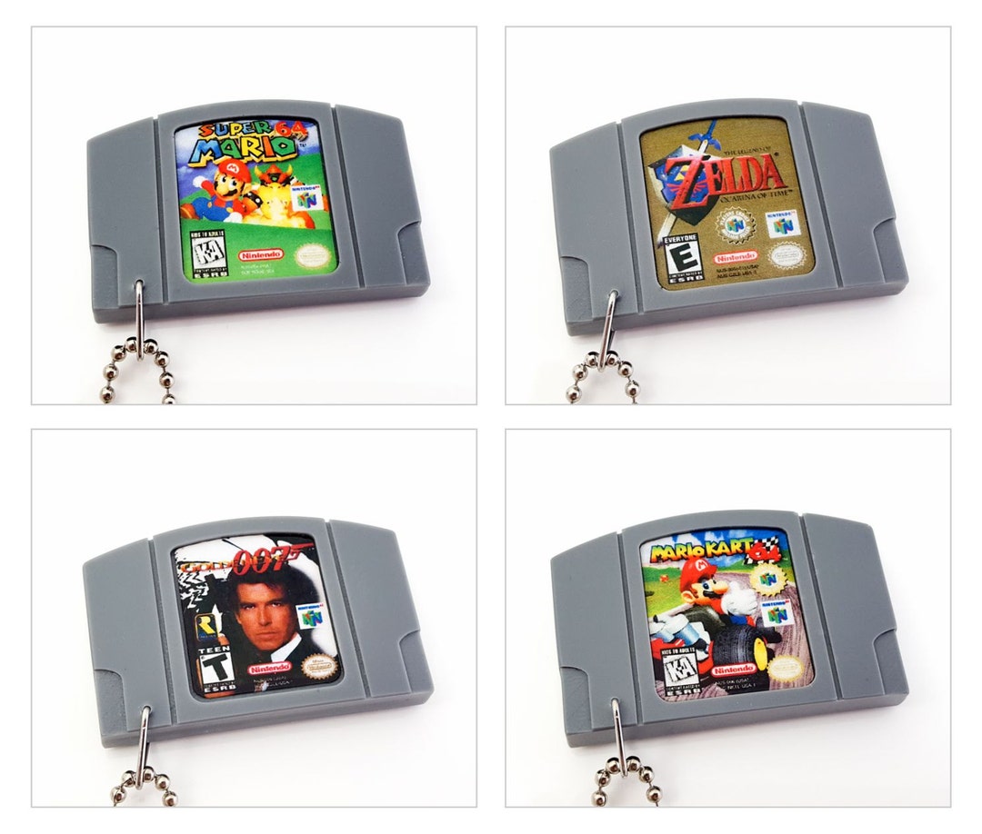 Nintendo N64 Cartridge Keychain -