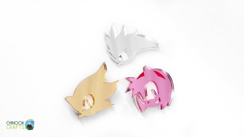 Amy Rose Laser Cut Pin image 5